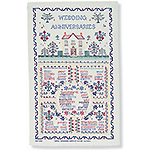 Linen Tea Towel - Wedding Sampler