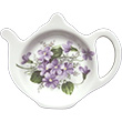Bone China Tea Bag Tidy – Wild Violet Design