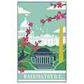 Cotton Tea Towel Washington
