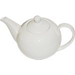 Plain White Porcelain Teapot - 5 Cup