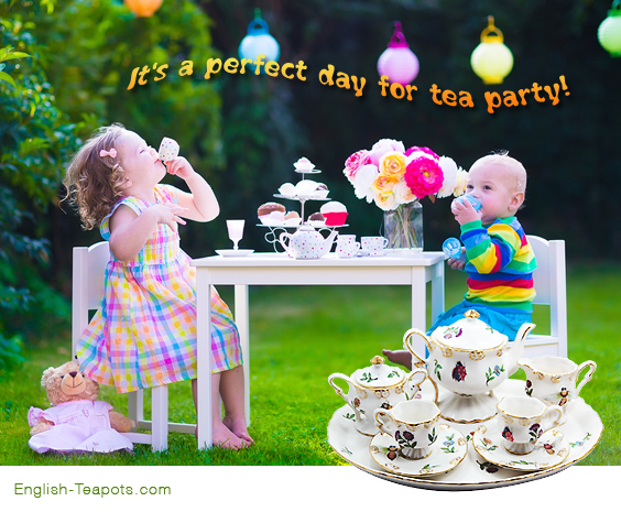 porcelain tea set child