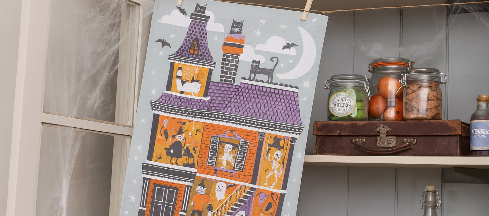 Spooky House - Cotton Tea Towel