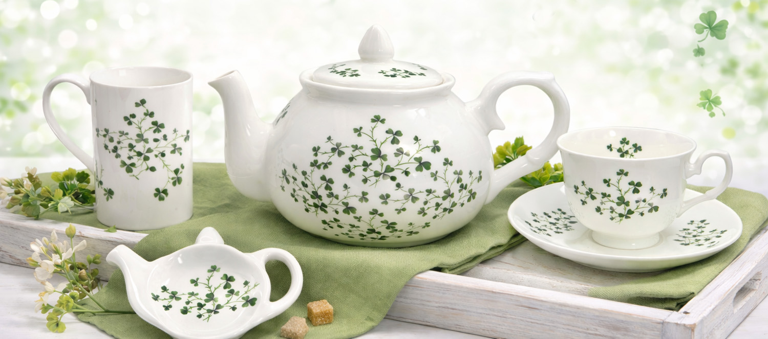 Saint Patrick's Day - Shamrock Teapot & Cup
